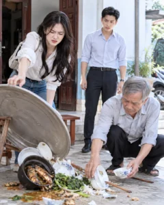 MÂM CƠM BỊ HẤT ĐỔ